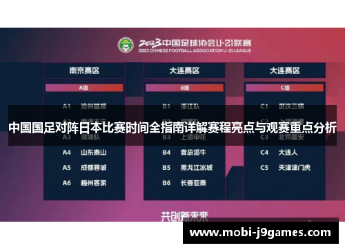 中国国足对阵日本比赛时间全指南详解赛程亮点与观赛重点分析